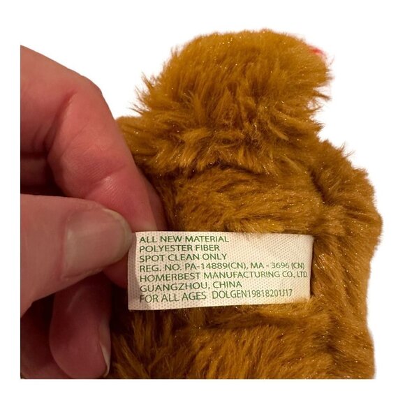 Homerbest Brown Lion Plush Stuffed Animal Toy Hearts Ribbon 7" Valentine's Day - Picture 8 of 8